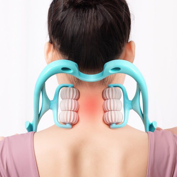 Multifunctional Manual Six-wheel Neck Massager – Roller Massage Tool for Neck, Shoulders & Body Relief