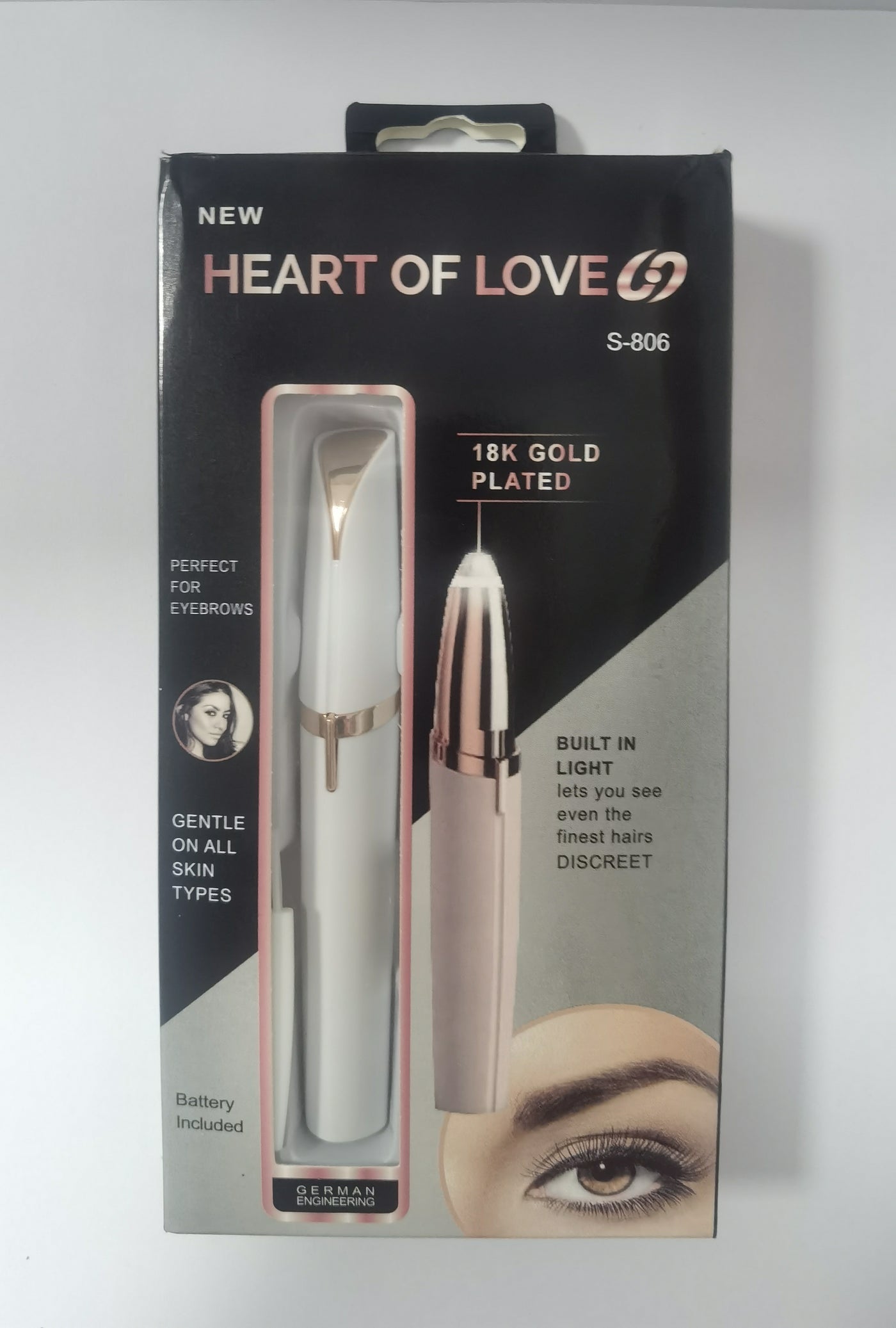 Painless Electric Eyebrow Trimmer with LED Light