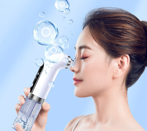 Rechargeable Blackhead Remover & Pore Vacuum – 5 Suction Levels, 6 Probes, Comedone Extractor Tool