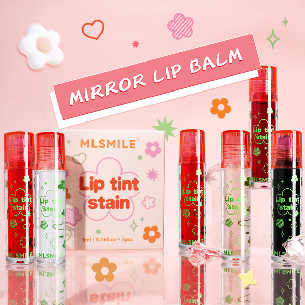 Makeup Ball Lip Gloss Lip Stain Set – Lasting Moisturizing, Waterproof & Color-Changing, Non-Stick Cup