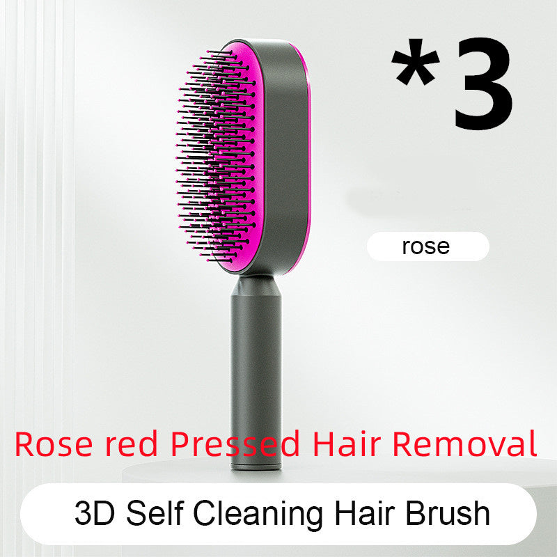 Self-Cleaning Hair Brush | Scalp Massage & Easy Hair Removal