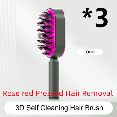 Self-Cleaning Hair Brush | Scalp Massage & Easy Hair Removal