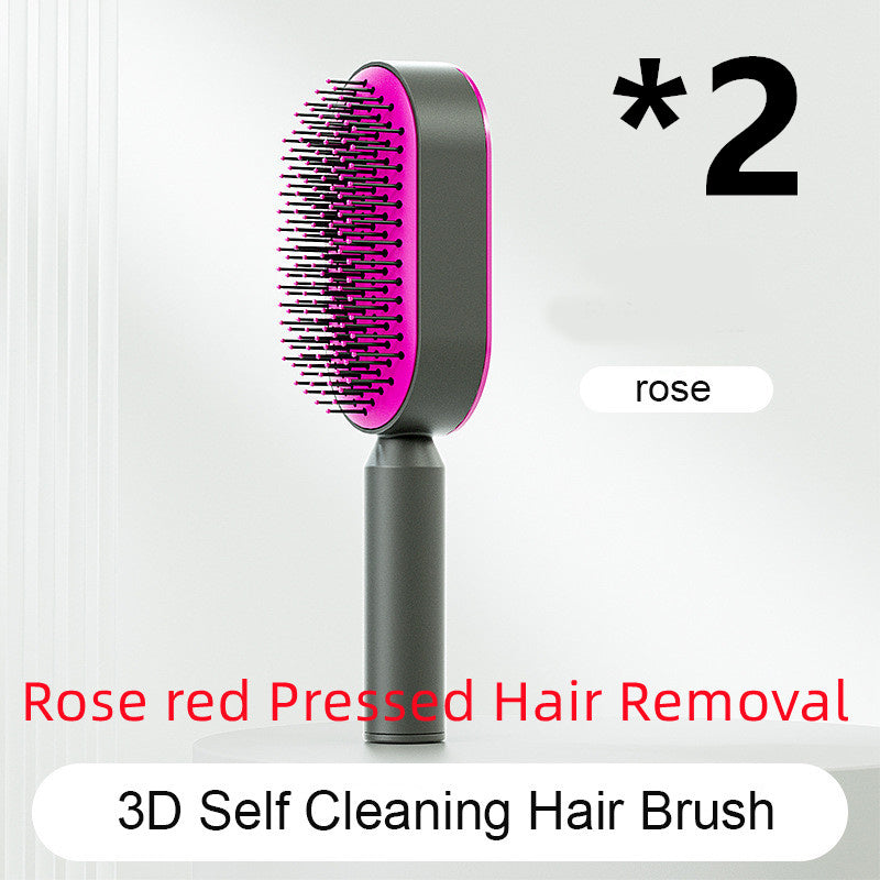 Self-Cleaning Hair Brush | Scalp Massage & Easy Hair Removal