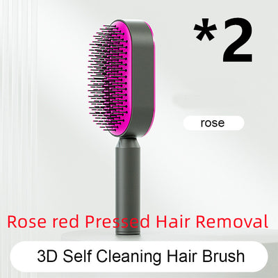 Self-Cleaning Hair Brush | Scalp Massage & Easy Hair Removal
