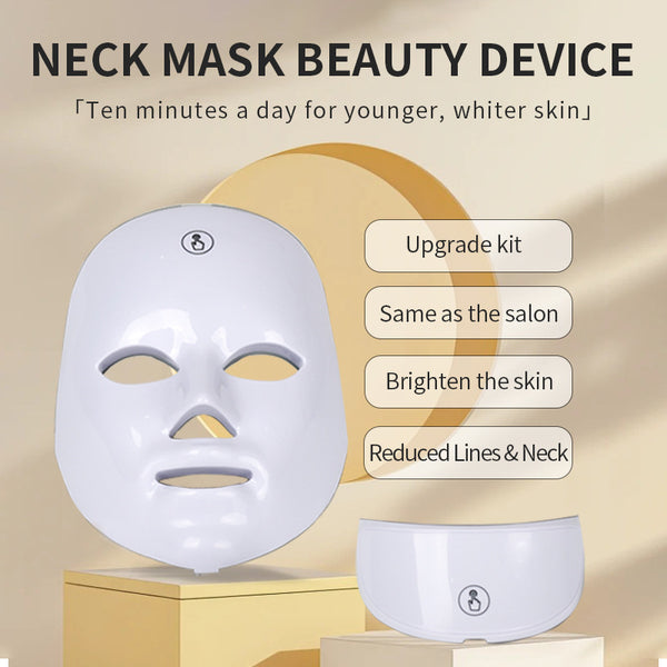 Facial & Neck Colorful LED Beauty Mask Beauty Device  (7 LED Colors)