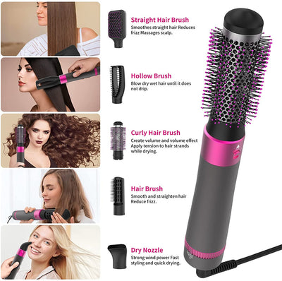 Professional 5-in-1 Hair Dryer Brush Kit