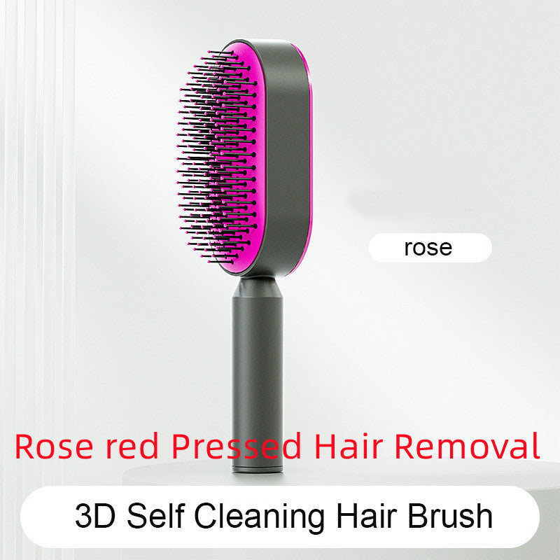 Self-Cleaning Hair Brush | Scalp Massage & Easy Hair Removal